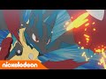 Pokémon Reizen: de serie | Het gevecht tegen Mega Lucario | Nickelodeon Nederlands