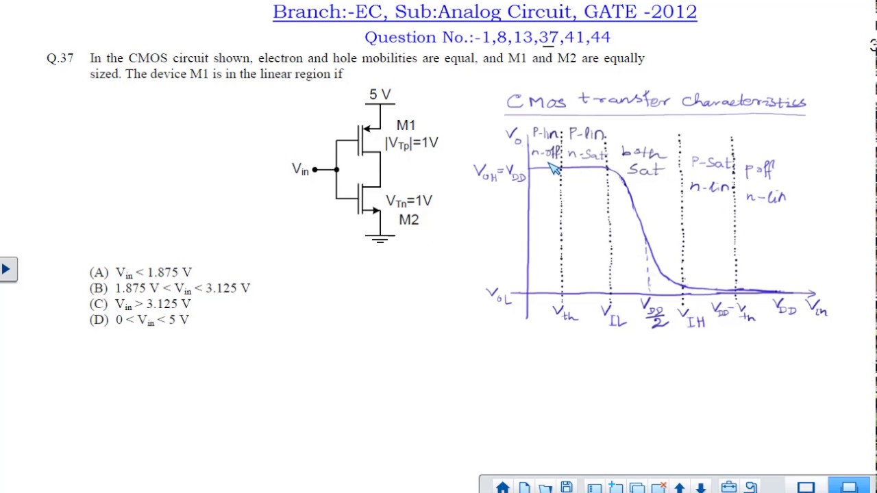 EC Analog Circuit all questions and answers GATE 2012