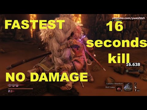 Owl (Father) 16 seconds - No Damage FASTEST! Hirata Estate secret boss - Sekiro Shadows Die Twice
