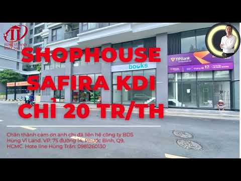 CTy HVL Shop-house Safira Khang Điền, 176m2 cho thuê giá rẻ chỉ 20 tr/th 08/01