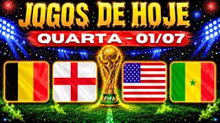 ⚽COPA DO MUNDO 2026! VEJA ONDE ASSISTIR TODOS OS JOGOS DE HOJE I QUARTA-FEIRA - DIA 01/07//2026