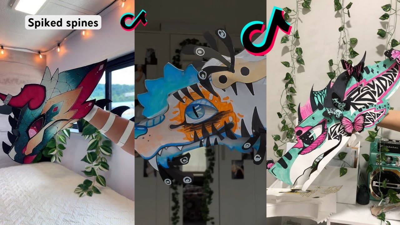 Dragon Puppet Crafts - Paper Dragon TikTok Compilation #512