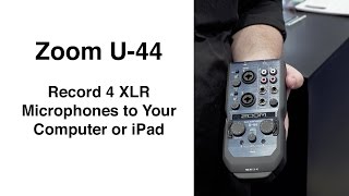 Video thumbnail for Zoom U-44 Record 4 XLR Mics to Your Computer or iPad NAB 2016 by Curtis Judd