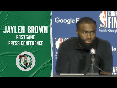 Jaylen Brown Postgame Media Availability ' ECF Game 5 ' Boston Celtics at Miami Heat