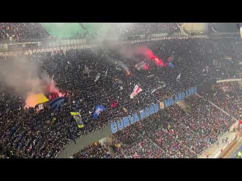 AC Milan vs INTER 1-2 (Curva Nord message for Curva Sud Milano) Serie A Scudetto 2024