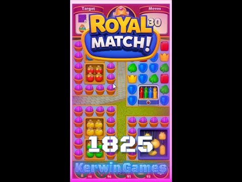 Royal Match Level 1825 - Hard Level - No Boosters Gameplay