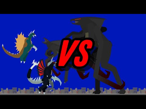 Showa gigan and final wars gigan vs male muto and female muto