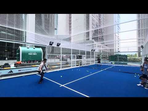 Tennis Player Playing Padel for the first time in HK