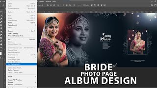 bride wedding album design / wedding album design 12x36 photoshop tutorial #albumdesigning