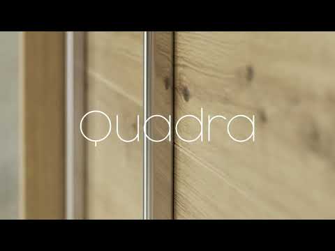 Armoire à portes coulissantes Quadra II Imitation chêne de Sonoma / Blanc alpin - 226 x 230 cm
