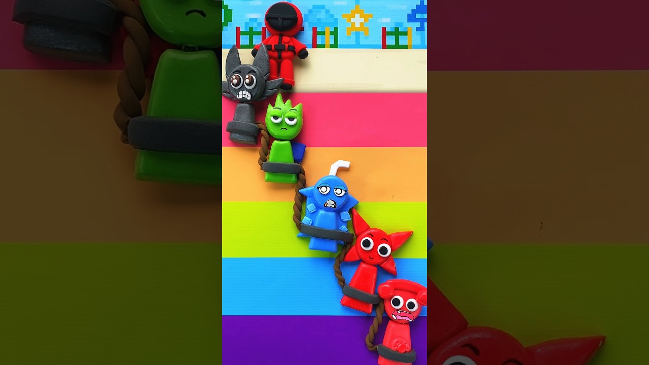 【SPRUNKI】スプランキーテレがイカゲームコンギで遊ぶ