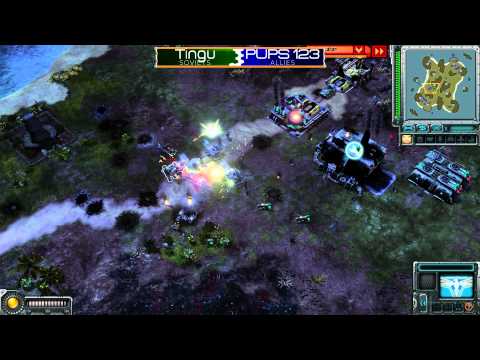 Tingu(S) vs PUPS123(A) - Fire Island - Red Alert 3