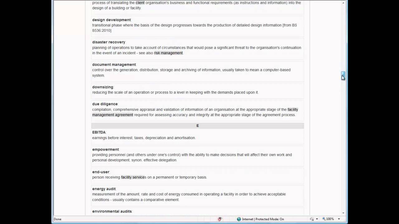 The Facilities Society: Certificate Course in Facilities Management