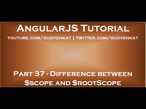 Difference between scope and rootScope
