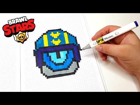 НОВЫЙ БРАВЛЕР СТУ из ИГРЫ BRAWL STARS РИСУНКИ ПО КЛЕТОЧКАМ - PIXEL ART