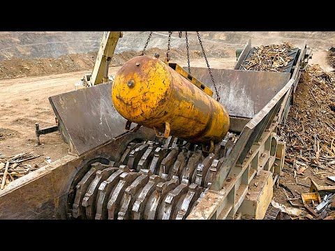 Most Insane Giant Shredder vs Air Pump Tank, Metal Barrels!Shredding Experiments 