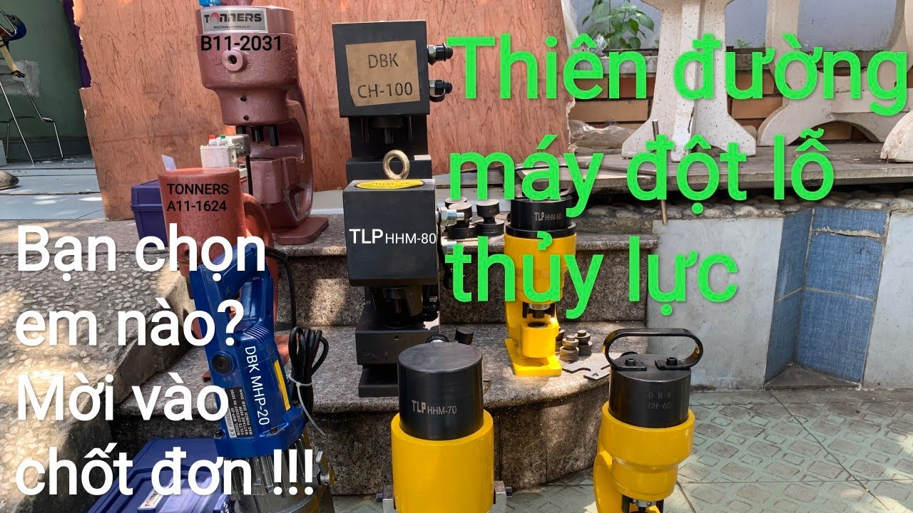 Video Máy đột lỗ thủy lực 35 tấn TLP HHM-70 - Máy đột lỗ thủy lực TLP HHM-70