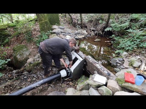 North Wales 1.5kw Hydroelectric System Part 4  Installing The  Coanda Screen Intake