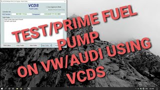 TEST/PRIME FUEL PUMP ON VW/AUDI USING VCDS