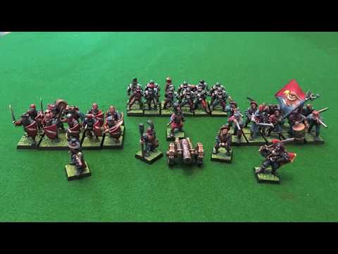Warhammer Fantasy 8th ed Battle Report - 500pts Empire vs Wood Elves