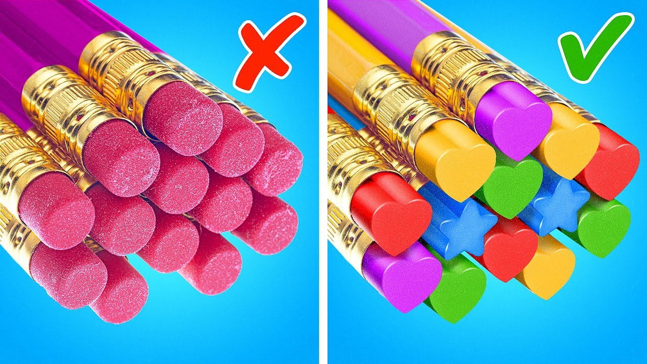 COOL HACKS FOR SCHOOL 🤩🏫 Easy DIY School Supplies 💖