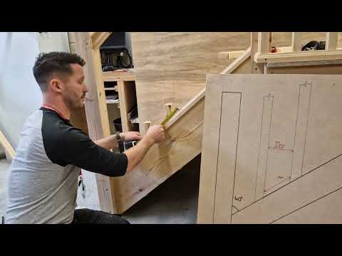 Spindle spacing in stairs.