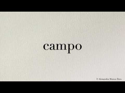 How to pronounce in Spanish the word “campo“ (Field)