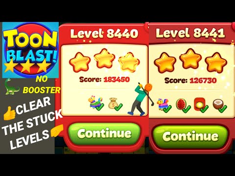 Toon Blast Level 8440 8441 🤺✨🏃