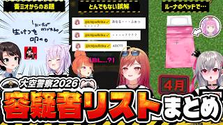 【2026年4月】大空警察“容疑者候補”まとめ｜今月問題になったホロメン集【ホロライブ切り抜き】