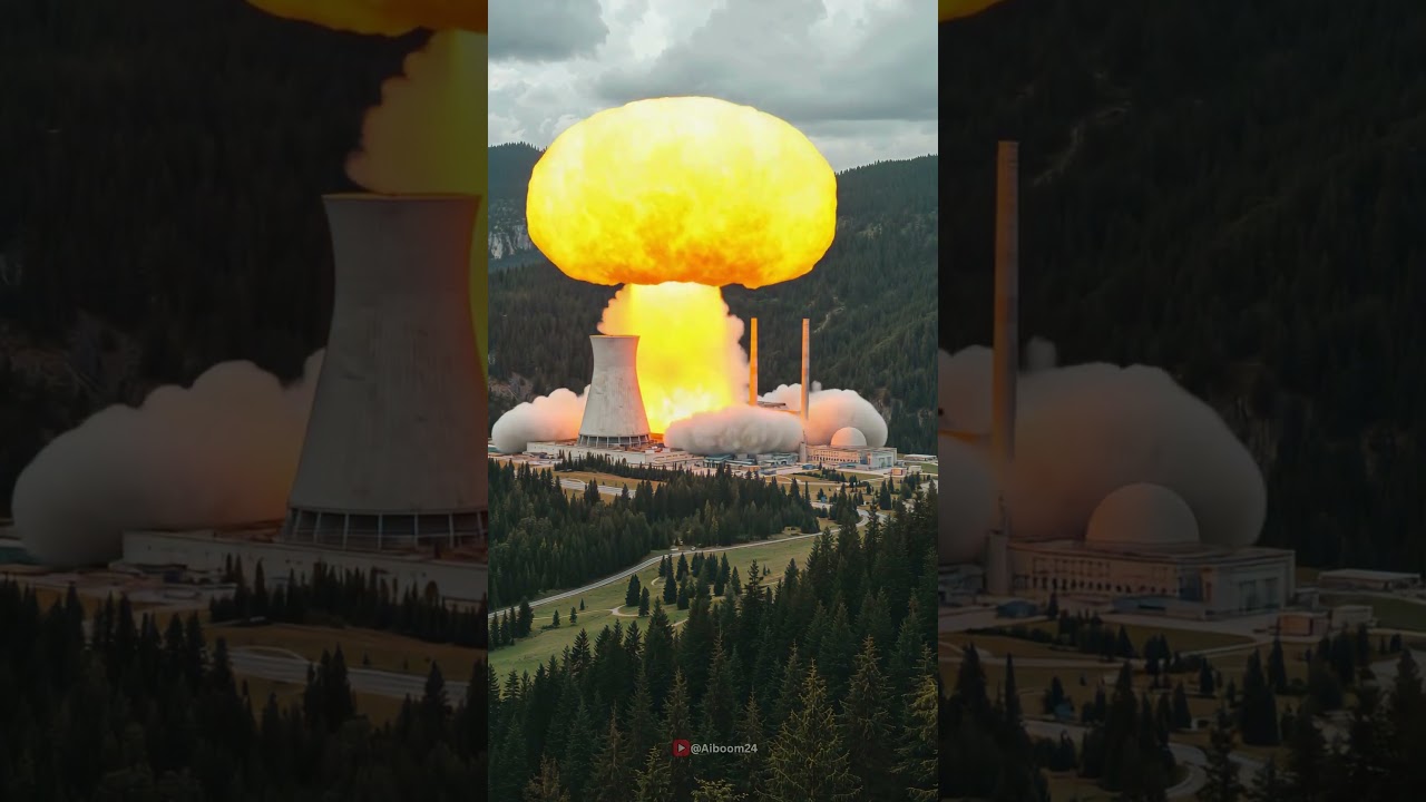 💥 Nuclear Missile Destroys Mountain Power Plan  #explosion #pov #military