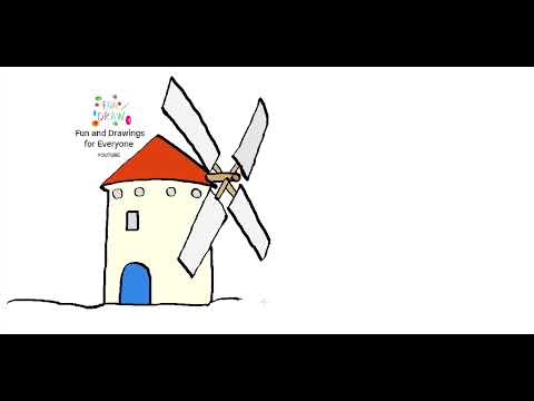 Hoe teken je een windmolen