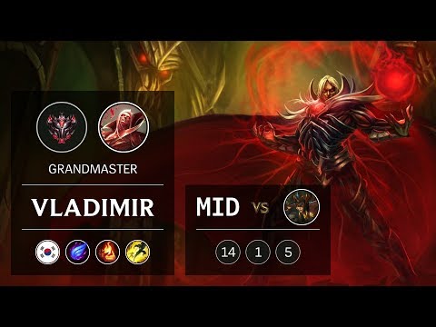 Vladimir Mid vs Cassiopeia - KR Grandmaster Patch 9.5