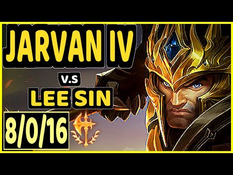 BLABER (JARVAN IV) vs LEE SIN - 8/0/16 KDA JUNGLE CHALLENGER GAMEPLAY - NA