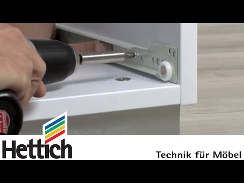 Installation of roller drawer guides, Hettich for DIY enthusiasts