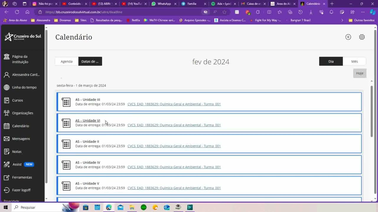 Atualização Blackboard Universidade Cruzeiro do Sul 2024 -  Ambiente virtual e Área do Aluno
