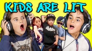 KIDS REACT TO KIDS ARE LIT DANCE COMPILATION