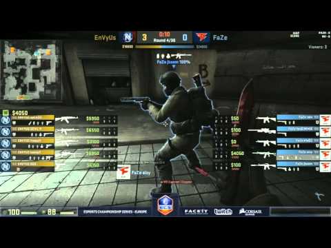 FaZe vs EnVyUs - Dust 2 (ECS Europe)