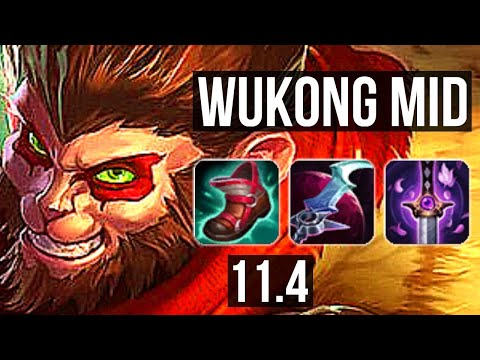 WUKONG vs TALON (MID) | 2.6M mastery, 1600+ games, 6 solo kills, 12/2/2 | EUW Diamond | v11.4