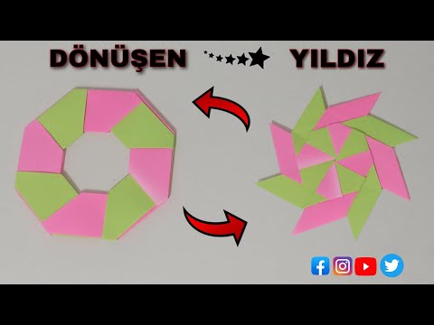 DIY - A4 KAĞITTAN DÖNÜŞEN YILDIZ-NARUTO SHURİKEN YAPIMI /(How to Make a Paper Ninja Star) - ORİGAMİ