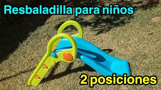 RESBALADILLA PARA NIÑOS DE 2 POSICIONES MARCA FEBER. AMAZON Y MERCADO LIBRE