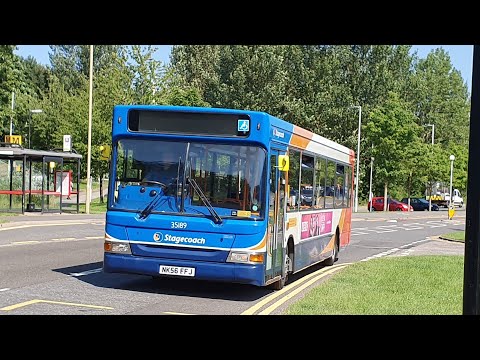 EXPRESS DART: Route X20 | NK56FFJ/35189 - Stagecoach North East: Dennis Dart SLF/Alexander Pointer 2