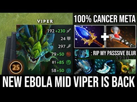 NEW EBOLA MID VIPER IS BACK! Endless Ultimate Scepter + Atos Toying Everyone 100% Cancer Meta DotA 2