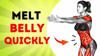 How to LOSE BELLY FAT in 7 days (Belly, waist & abs) ➜ 30 minute STANDING Workout | 100% GUARANTEED