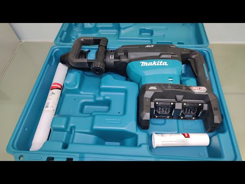 Makita HM002GZ03 Atskėlimo plaktukas XGT, 40V MAX x2 (80V MAX), 20,9 J, SDS-MAX, 12 kg, bešepetėlinis variklis, AWS (be AWS lusto), AVT, XPT, "Z" versija - komplektuojamas be akumuliatoriaus ir kroviklio video