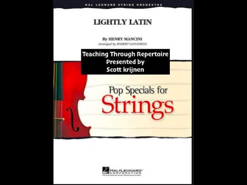 Teaching Through Repertoire - Lightly Latin by Mancini. Arr. Longfield - Cello Play Along Track