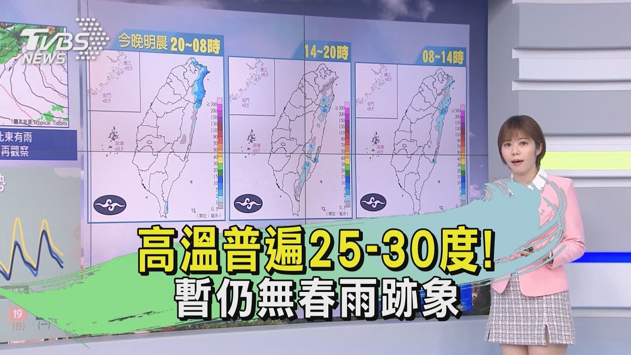 高溫普遍25到30度!暫仍無春雨跡象