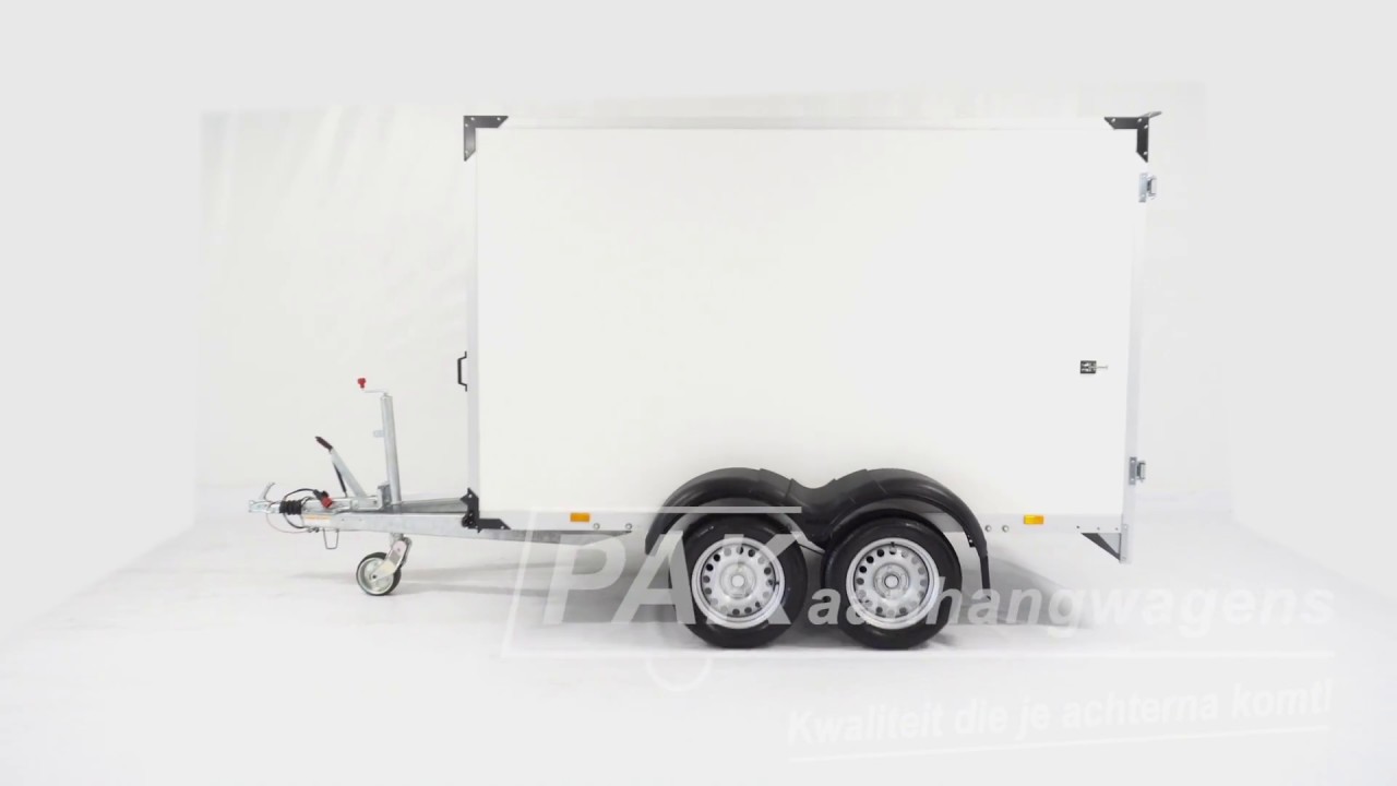 Proline Gesloten aanhangwagen tandemas 300x150x180cm 2600kg video