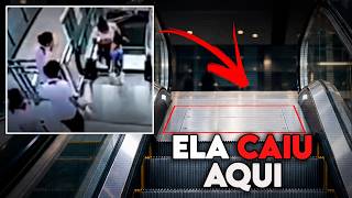 Ela Ficou Presa Dentro Da Escada do Shopping