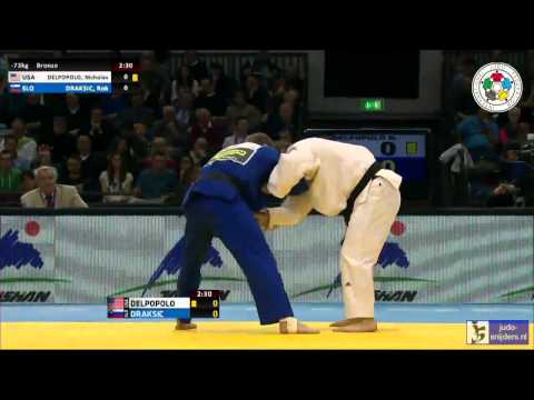 Judo 2014 Grand Prix Dusseldorf: Delpopolo (USA) - Draksic (SLO) [-73kg] bronze