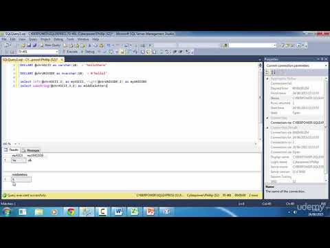 70 461 Session 1 Querying Microsoft Sql Server Sql Code String Functions Extraction
